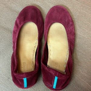 Tieks Rouge Suede flats size 8